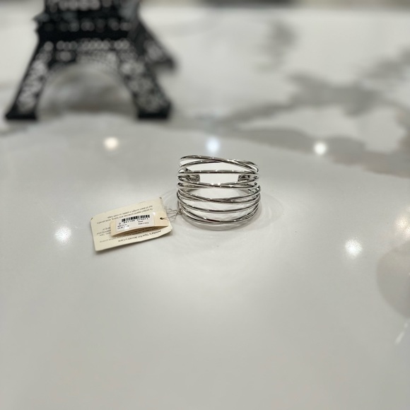 Stunning! Amrita Singh statement cuff bracelet silver tone ! - Picture 2 of 5